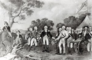 1777年10月17日、ニューヨークのバーゴインサラトガ将軍降伏